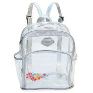 Zicac Girls Transparent Laser Sequins Backpack See Through Plastic Travel Casual Rucksack