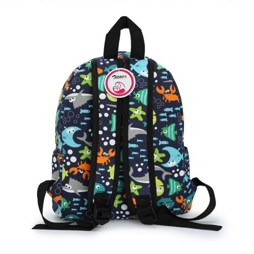  Zicac Childrens Cute Canvas Backpacks Mini Rucksack Bag (M, Blue)