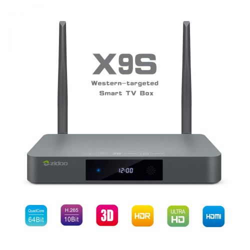  Zidoo TV Box X9S Android 6.0 OpenWRT(NAS) Quad Core 2G16G Dual Band WiFi 1000Mbps LAN HDR USB3.0 HDMI in Recoder SATA 3.0