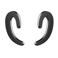 Ziekk Wireless Bluetooth Double Ear Headset,Painless Wearing Headphones with Mic for Cell Phone,Non Bone Conduction Ear Hook Headphones (Black)