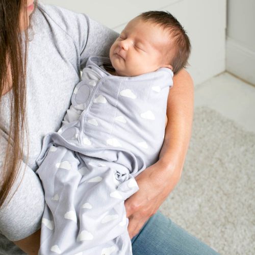  Ziggy Baby Swaddle Blanket Adjustable Infant Baby Wrap Set 3 Pack Grey Cloud Stripe, Stars