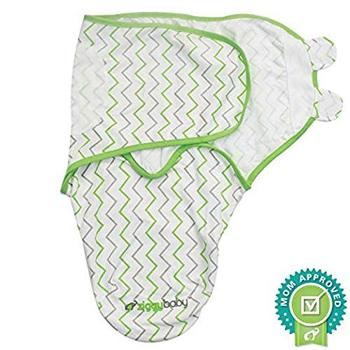  Ziggy Baby Baby Swaddle Blanket Wrap Set (3 Pack) Green, Grey Chevron, Dot, Solid