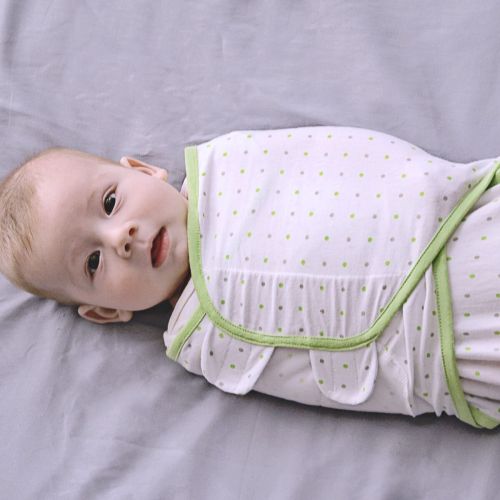  Ziggy Baby Baby Swaddle Blanket Wrap Set (3 Pack) Green, Grey Chevron, Dot, Solid