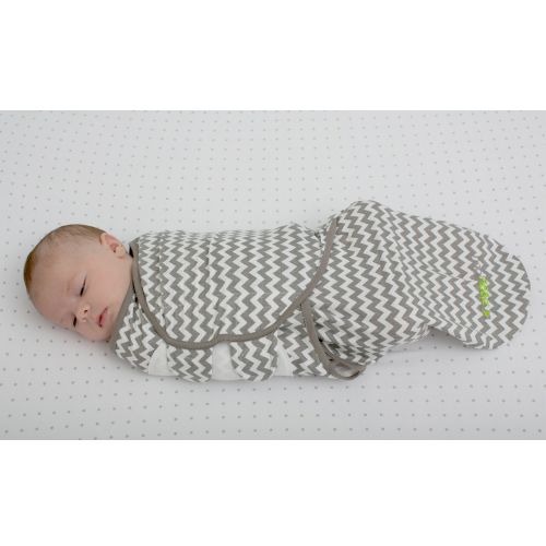  Ziggy Baby Swaddle Blanket, Adjustable Infant Baby Wrap, Soft Cotton in Ultra Grey