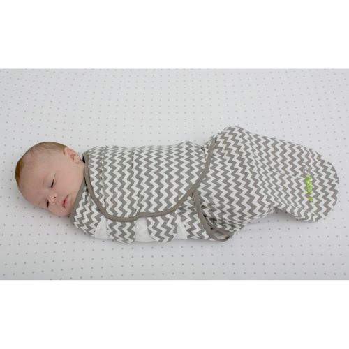  [아마존베스트]Ziggy Baby Swaddle Blanket, Adjustable Infant Baby Wrap, Soft Cotton in Ultra Grey