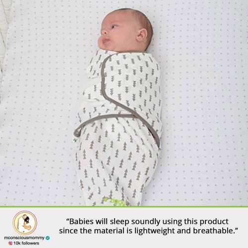  [아마존베스트]Ziggy Baby Swaddle Blanket, Adjustable Infant Baby Wrap, Soft Cotton in Ultra Grey