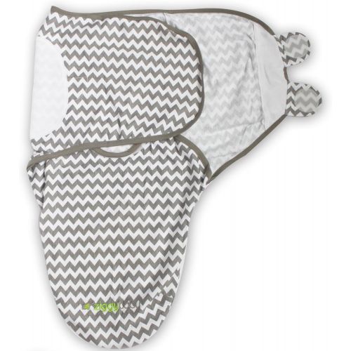  [아마존베스트]Ziggy Baby Swaddle Blanket, Adjustable Infant Baby Wrap, Soft Cotton in Ultra Grey