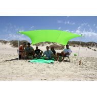 ZiggyShade Family Beach Sunshade ? Lightweight Sun Shade Tent with Sandbag Anchors & 4 Free Pegs UPF50+ UV Quality Lycra Fabric Large & Portable Canopy for Parks & Outdoor