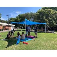 ZiggyShade Family Beach Sunshade ? Lightweight Sun Shade Tent with Sandbag Anchors & 4 Free Pegs UPF50+ UV Quality Lycra Fabric Large & Portable Canopy for Parks & Outdoor