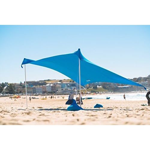  ZiggyShade Family Beach Sunshade ? Lightweight Sun Shade Tent with Sandbag Anchors & 4 Free Pegs UPF50+ UV Quality Lycra Fabric Large & Portable Canopy for Parks & Outdoor