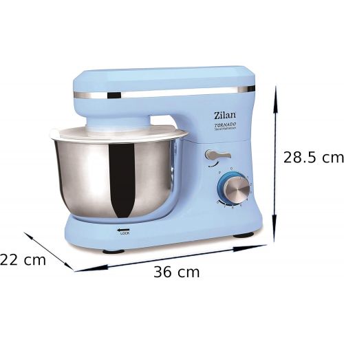 Zilan Food processor Mixing machine Dough machine Kneading machine 1000 watts 8 speed settings Pulse function 4.5 litres ...