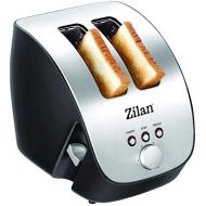 Zilan Edelstahl Toaster | 2 Scheiben Toaster | Design Toaster | Schrag Ttoaster | Toastautomat | Roestautomat | 1000 Watt | Edelstahl-Gehause | Stufenlos einstellbar | INOX-Design |