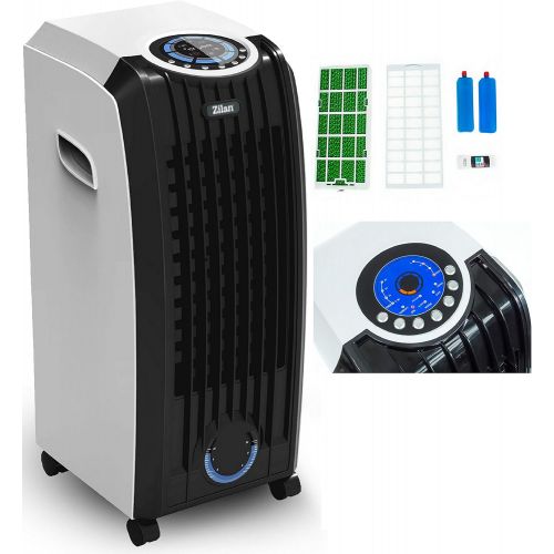  Zilan 3in1 Aircooler | 8 Liter | Mobile Klimaanlage | Klimagerat | Luftreiniger | Klima | Ventilator mit Fernbedienung | Luftkuehler | Luftbefeuchtung | Klima Anlage | Timer | 3 Stufen