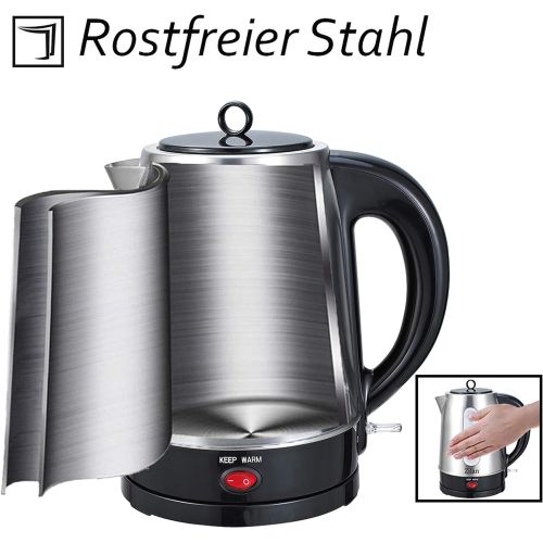  Zilan Teekocher | 100% BPA-Frei | 2200 Watt | UEberhitzungsschutz | Kalkfilter | Sicherheitsglas | Teemaschine | Wasserkocher | Tea Maker | Water Kettle | Tee