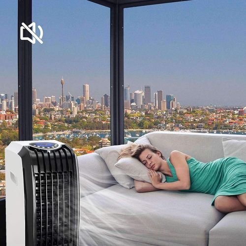  [아마존베스트]Zilan 3 in 1 Aircooler 8 Litres Mobile Air Conditioning Device Air Purifier Air Purifier Air Fan with Remote Control Air Cooler Air Humidification Air System Timer 3 Stages