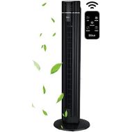 [아마존베스트]Zilan Tower fan, 3 levels, 3 modes, 12-hour timer, LED display, Remote control, tower fan, standing fan, column fan, air cooler, fan