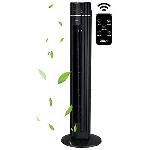  [아마존베스트]Zilan Tower fan, 3 levels, 3 modes, 12-hour timer, LED display, Remote control, tower fan, standing fan, column fan, air cooler, fan