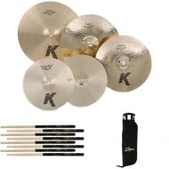 Zildjian K Custom Worship Cymbal Set Bundle - 14/16/18/20-inch