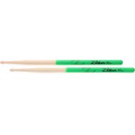 Zildjian Maple Dip Series Drumsticks - 5B - Wood Tip - Green