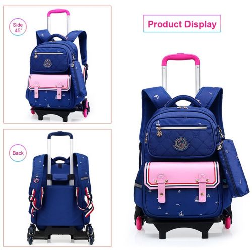  Zilee Kids Rolling Backpacks Trolley School Bag Wheeled Waterproof Removable luggage