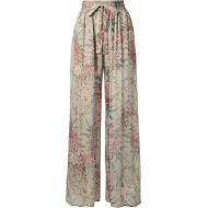 Zimmermann Bayou shirred floral-print silk-crepon pants