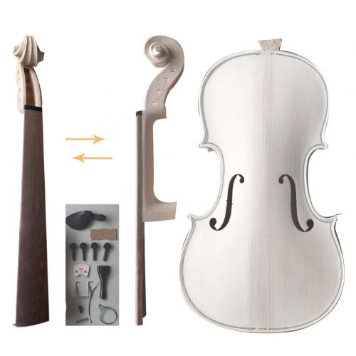  Zimo Make Your Own Violin Full Size 4/4 Natural Acoustic Violin DIY Kit