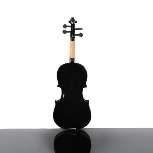  Zimtown New 12 Acoustic Violin + Case + Bow + Rosin Black