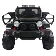 Zimtown 12V Kids Ride On Car Truck W Remote Control, 3 Speeds, LED Headlights,Spring Suspension