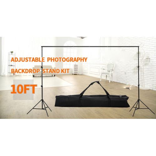  Zimtown 10ft Adjustable Background Support Stand Photography Video Backdrop Kit Black