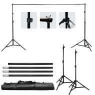 Zimtown 6.5*10 Ft Adjustable Background 2 Support Stand Photo Backdrop 4 Crossbar Kit