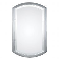 Zinc Decor Chrome Bathroom Arched Metal Wall Mirror Large 37 Vanity