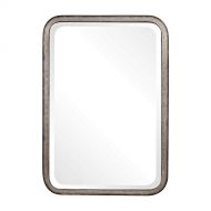 Zinc Decor Galvanized Iron Beveled Wall Mirror Industrial 33” Bathroom Vanity