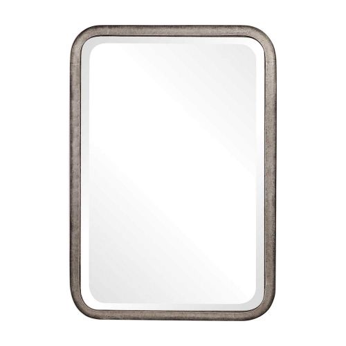  Zinc Decor Galvanized Iron Beveled Wall Mirror Industrial 33” Bathroom Vanity