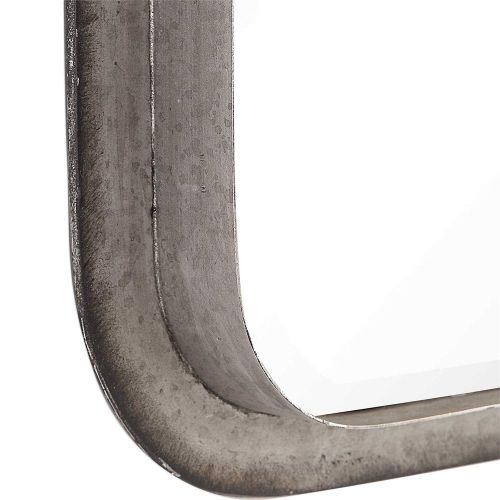  Zinc Decor Galvanized Iron Beveled Wall Mirror Industrial 33” Bathroom Vanity