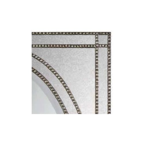  Zinc Decor Extra Large VENETIAN Rectangle Wall Mirror Beaded Vanity Mantle Framed Oval Luxe