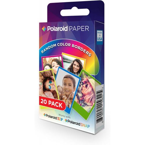 폴라로이드 Polaroid 2x3 inch Rainbow Border Premium ZINK Photo Paper TWIN PACK (20 Sheets)