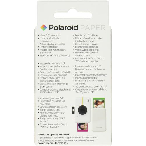 폴라로이드 Polaroid 2x3 inch Rainbow Border Premium ZINK Photo Paper TWIN PACK (20 Sheets)