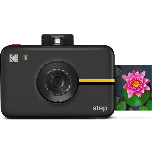  Kodak Step Digital Instant Camera with 10MP Image Sensor, ZINK Zero Ink Technology, Classic Viewfinder, Selfie Mode, Auto Timer, Built-in Flash & 6 Picture Modes Black.