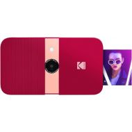 KODAK Smile Instant Print Digital Camera ? Slide-Open 10MP Camera w/2x3 ZINK Printer (Red)