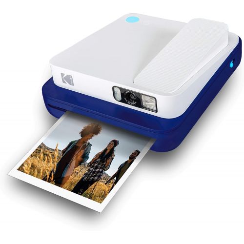  KODAK Smile Classic Digital Instant Camera for 3.5 x 4.25 Zink Photo Paper - Bluetooth, 16MP Pictures (Blue)