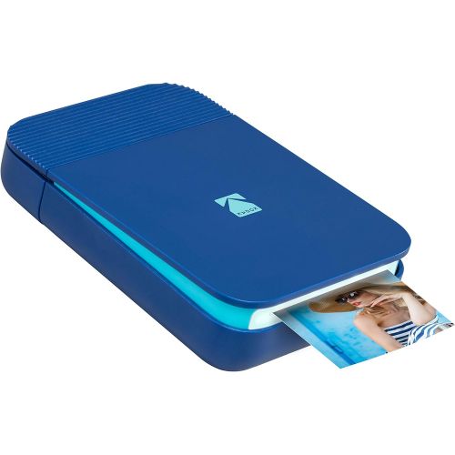  KODAK Smile Instant Digital Bluetooth Printer for iPhone & Android ? Edit, Print & Share 2x3 Zink Photos w/ Smile App (Blue)