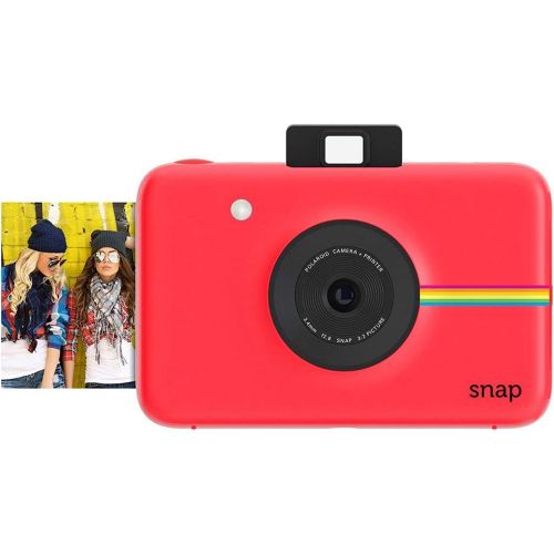  Zink Polaroid Snap Instant Digital Camera (Red) with ZINK Zero Ink Printing Technology