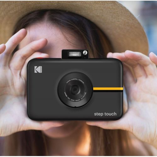  Kodak Step Touch 13MP Digital Camera & Instant Printer with 3.5 LCD Touchscreen Display, 1080p HD Video - Editing Suite, Bluetooth & Zink Zero Ink Technology Black (RODITC20AMZB)