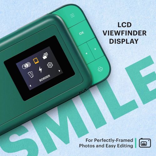  KODAK Smile Instant Print Digital Camera ? Slide-Open 10MP Camera w/2x3 ZINK Printer (Green)