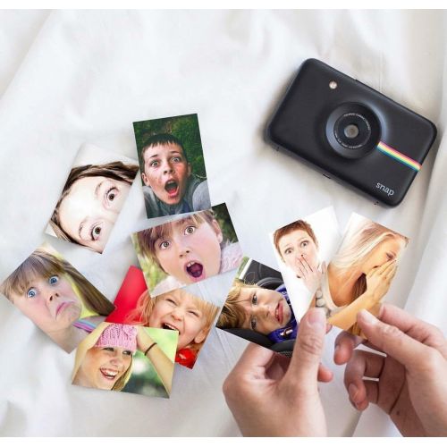  [아마존베스트]Zink Polaroid Snap Instant Digital Camera (Black) with ZINK Zero Ink Printing Technology