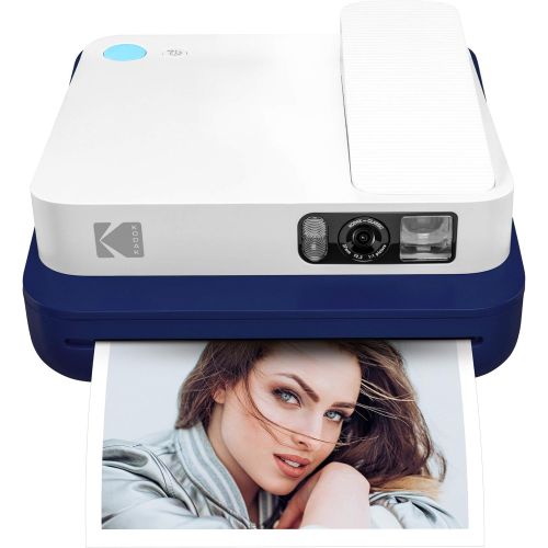  [아마존베스트]KODAK Smile Classic Digital Instant Camera for 3.5 x 4.25 Zink Photo Paper - Bluetooth, 16MP Pictures (Blue)