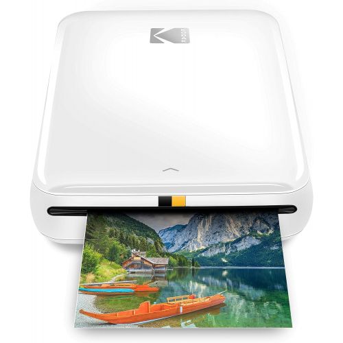  [아마존베스트]Zink Kodak Step Printer | ZINK Zero Ink Technology Wireless Mobile Photo Printer for Any Bluetooth or NFC Smart Device (White) Sticker Edition, 2x3 (RODMP20KIT9W)
