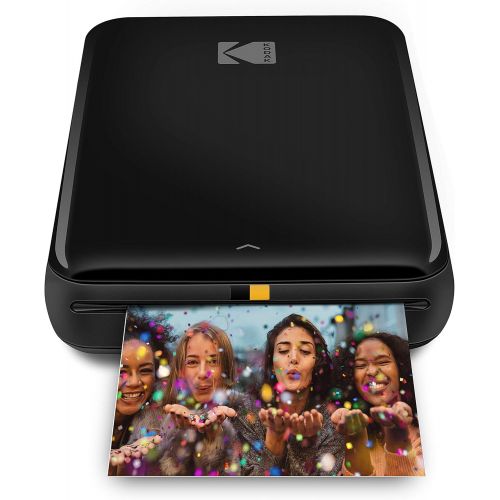  [아마존베스트]Zink KODAK Step Wireless Mobile Photo Mini Printer (Black) Compatible w/ iOS & Android, NFC & Bluetooth Devices