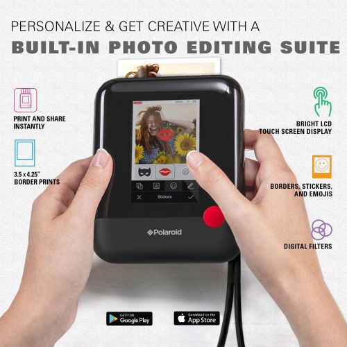 폴라로이드 Polaroid POP 2.0-20MP Instant Print Digital Camera with 3.97 Touchscreen Display, Built-In Wi-Fi, 1080p HD Video, Black