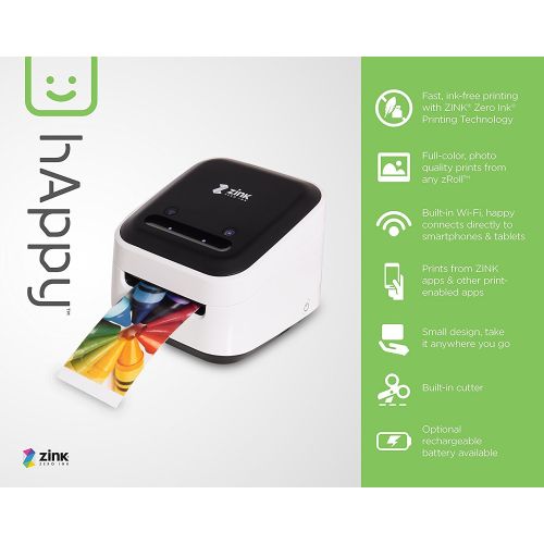  Zink ZINK Phone Photo & Labels Wireless Printer. Wi-Fi Enabled. Print Directly from IOS & Android Smart Phones, Tablets. Includes FREE Arts & Crafts App.